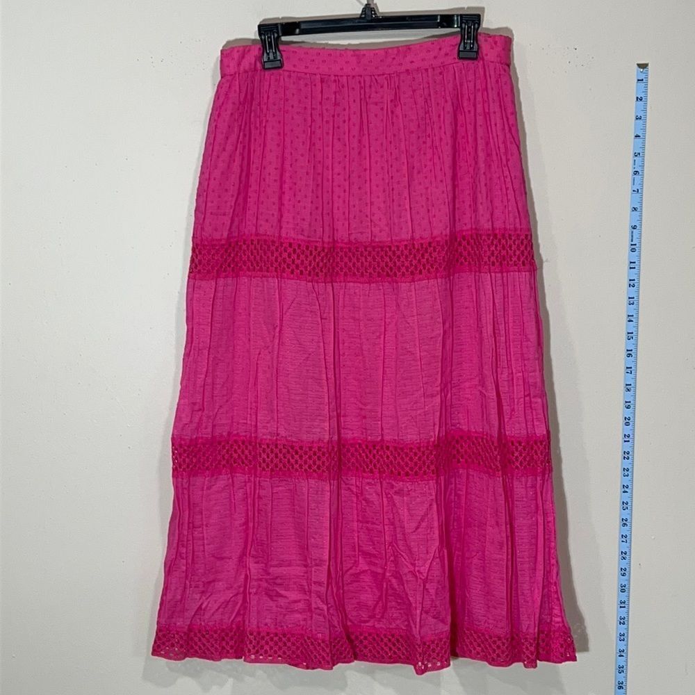 Pink Long Flowing Skirt By St. John’s Bay. Size Large.